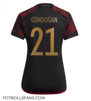 Tyskland Ilkay Gundogan #21 Replika Bortatröja Damer VM 2022 Kortärmad